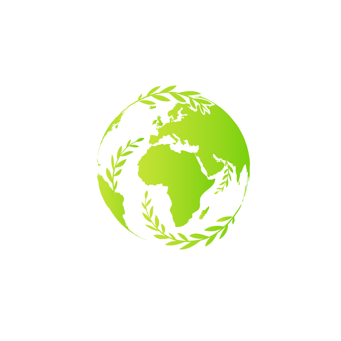 Ein Logo mit einer grünen Erde